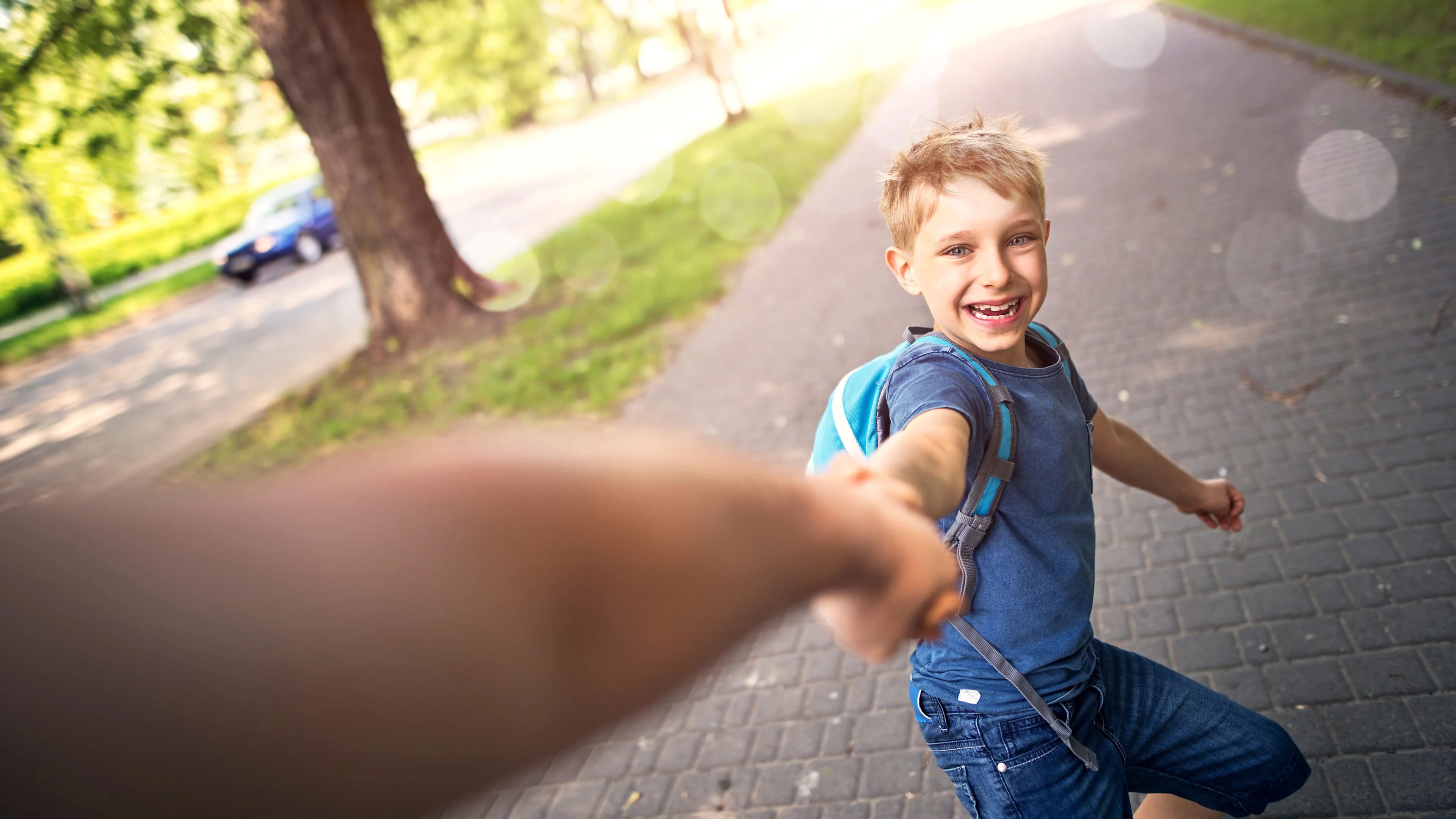 An Image of a child and mother going to do some activities