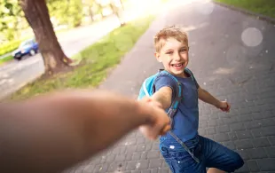 An Image of a child and mother going to do some activities